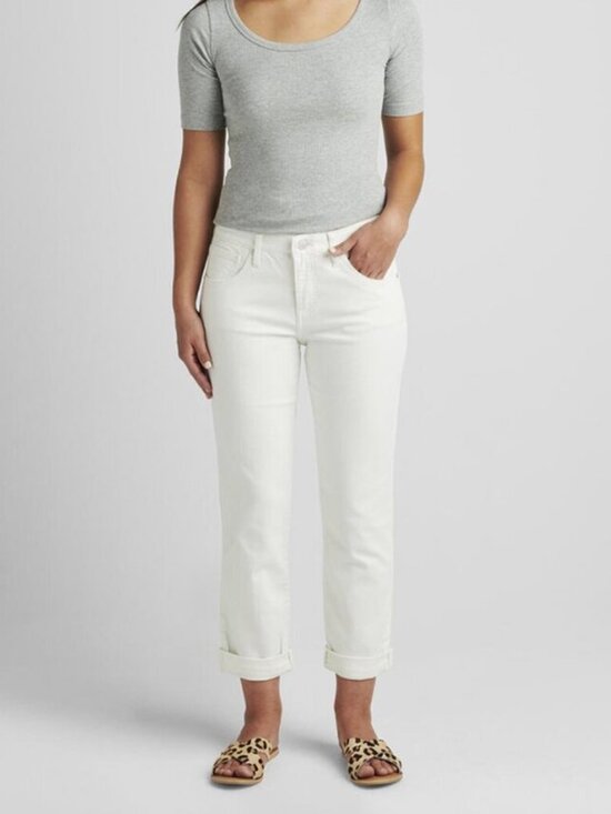 Jag Jeans Denim - JAG | Women's | Carter Girlfriend Midrise Jeans | White | Size 14